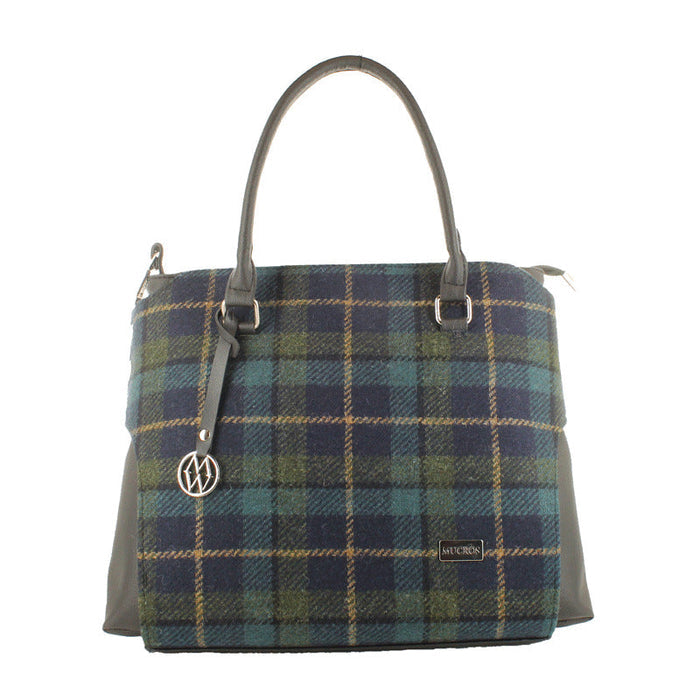 Emily Bag - Navy/Olive Plaid