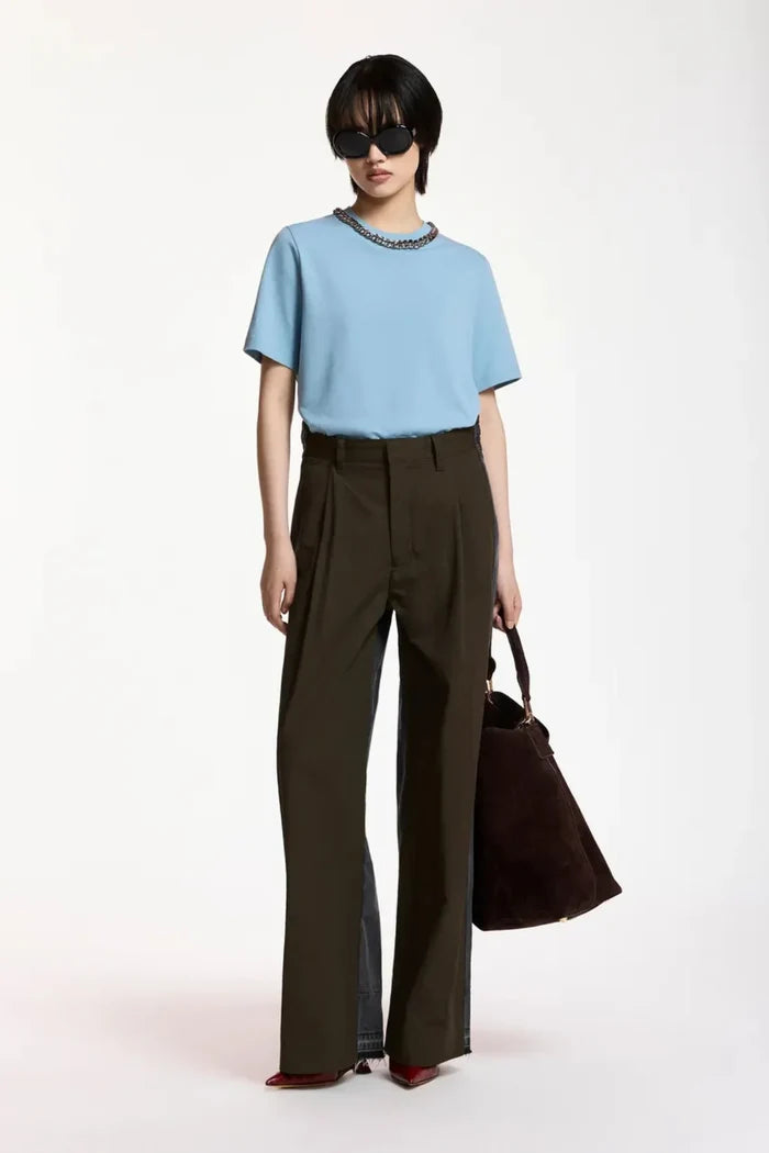 Essentiel Klaim T-Shirt With Chain Azure Affair