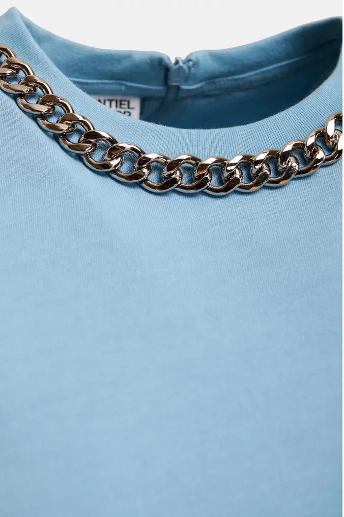 Essentiel Klaim T-Shirt With Chain Azure Affair