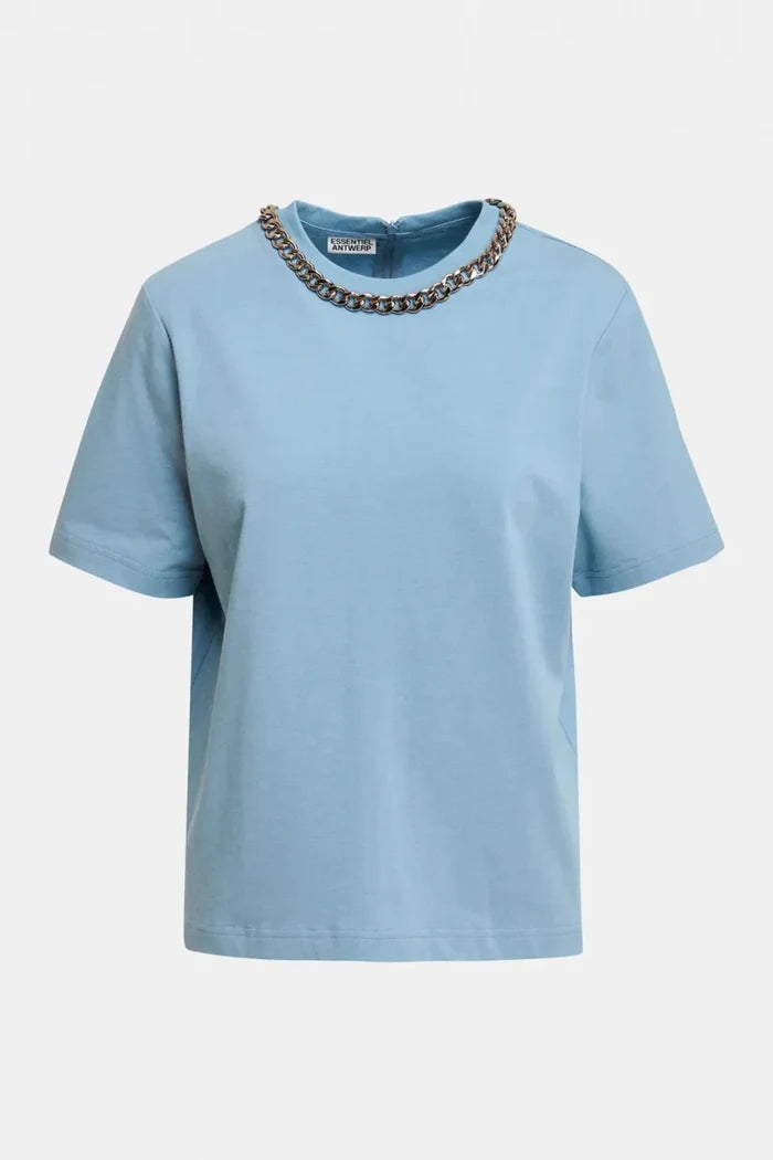 Essentiel Klaim T-Shirt With Chain Azure Affair