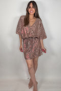 Style the Fate Sequin Wrap Dress exclusively at Born To Glam