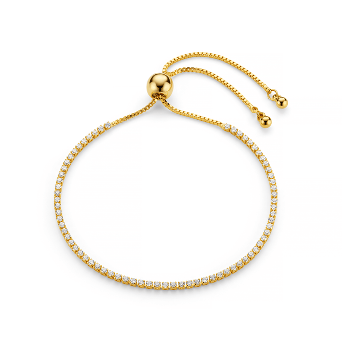 Fine Crystal Tennis Slider Bracelet