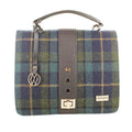 Fiona Handbag - Dark Blue & Green Plaid