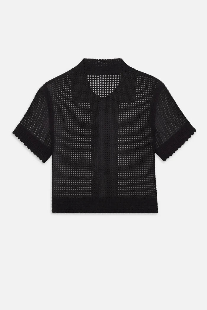 Frame The Crochet Top Black