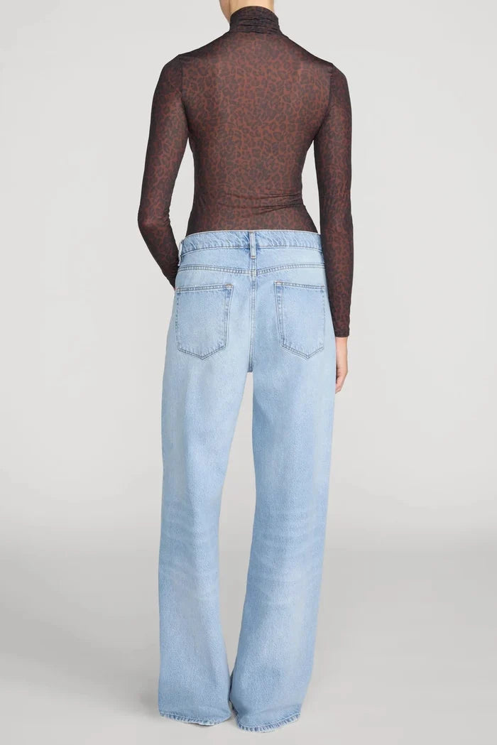 Frame The Hosiery Top - Dark Leopard Multi