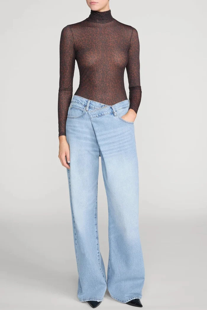 Frame The Hosiery Top - Dark Leopard Multi