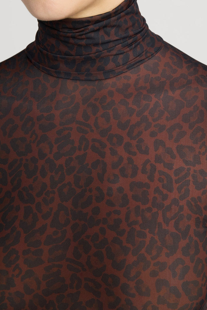 Frame The Hosiery Top - Dark Leopard Multi