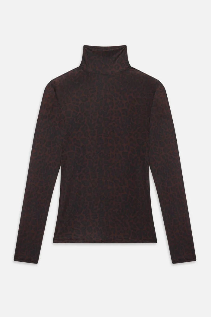 Frame The Hosiery Top - Dark Leopard Multi