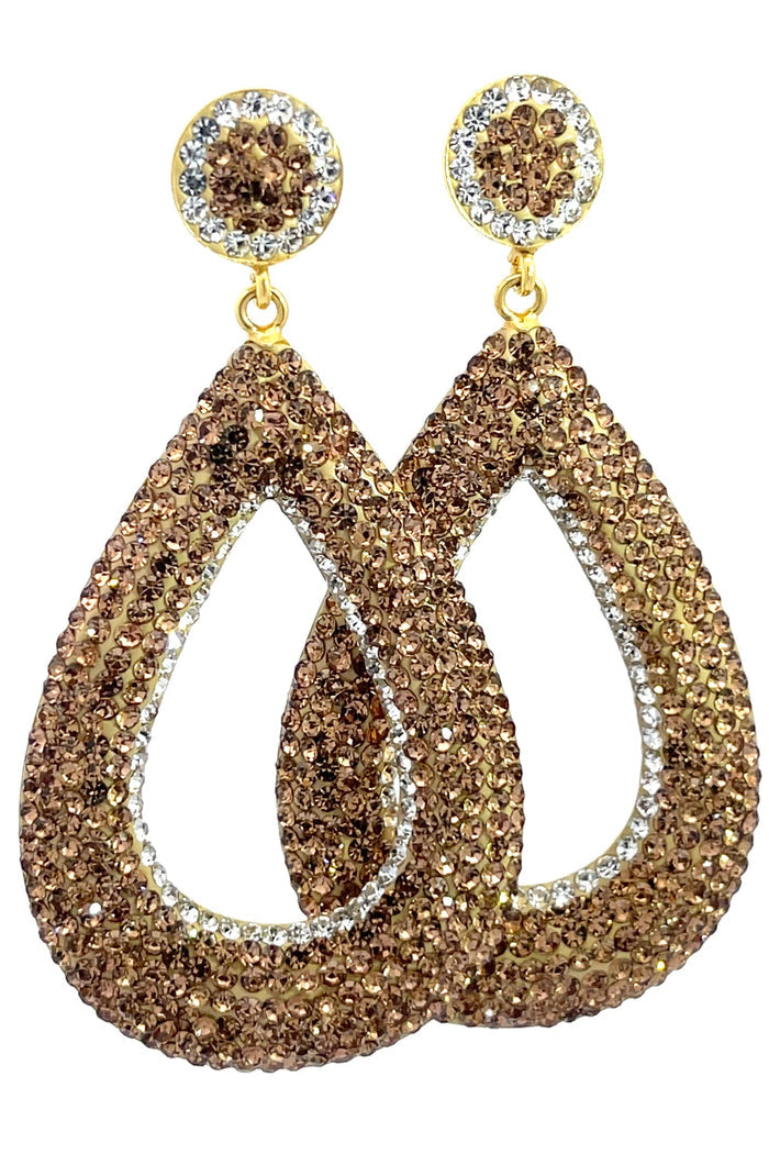 Style the Gold Open Teardrop 925 Sterling Silver Statement Earring exclusively at Born To Glam