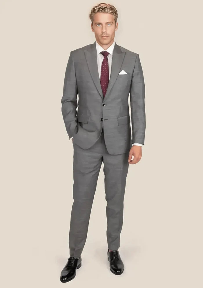 Bryant Granite Grey Birdseye Suit - SARTORO