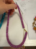 hart designs purple thin beaded necklace