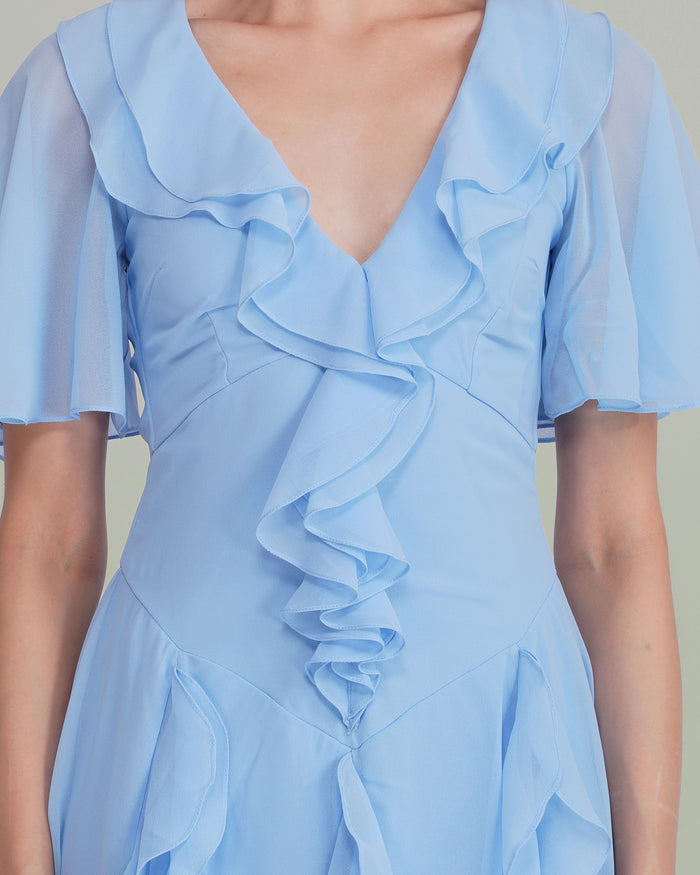 Hertia Maxi Dress in Light Blue