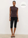 Montanna is 5'7" & Wears Size UK 6|Hollyn Sleeveless Waistcoat - Brown