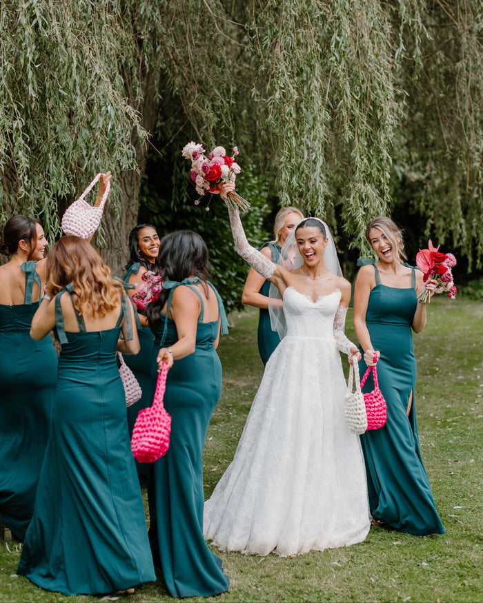 Hot Pink Handmade Bridesmaid Bag
