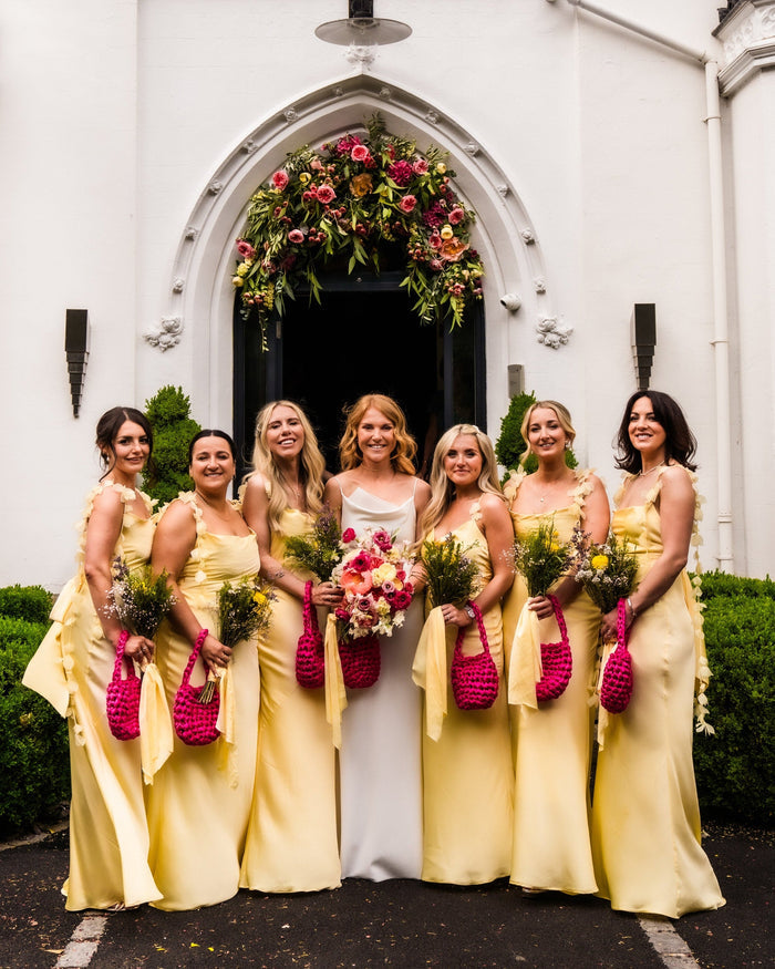 Hot Pink Handmade Bridesmaid Bag