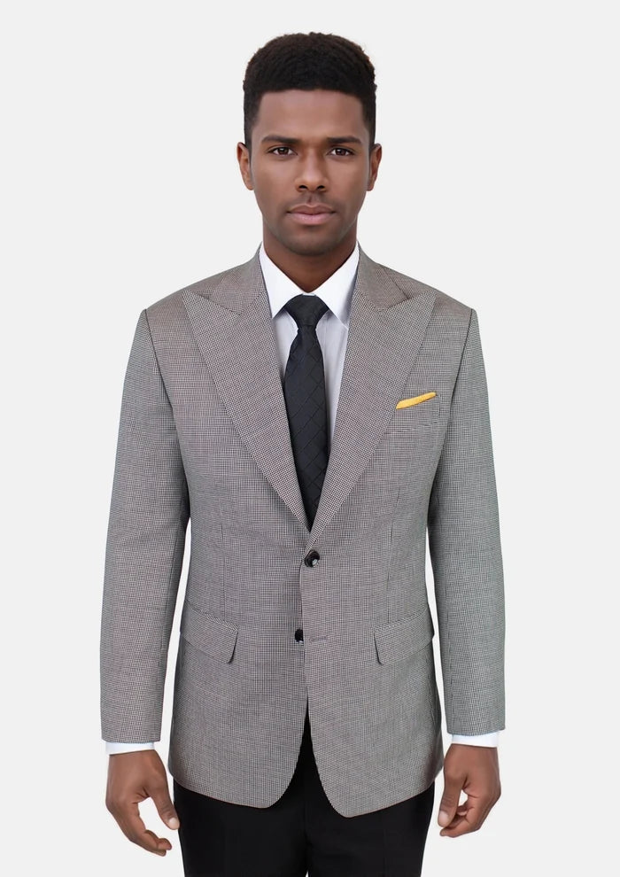 Hudson Grey Houndstooth Jacket - SARTORO