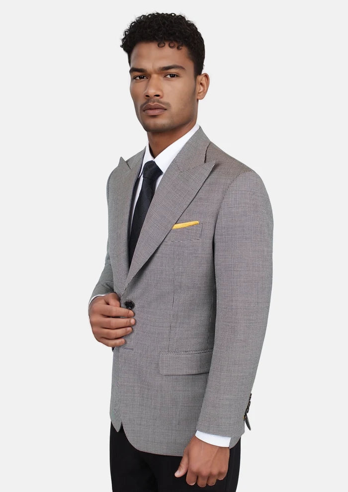 Hudson Grey Houndstooth Jacket - SARTORO