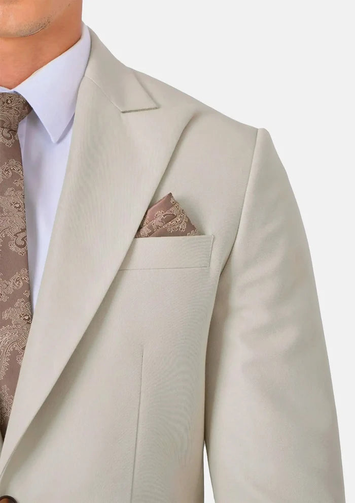 Hudson Ivory Cotton Suit - SARTORO