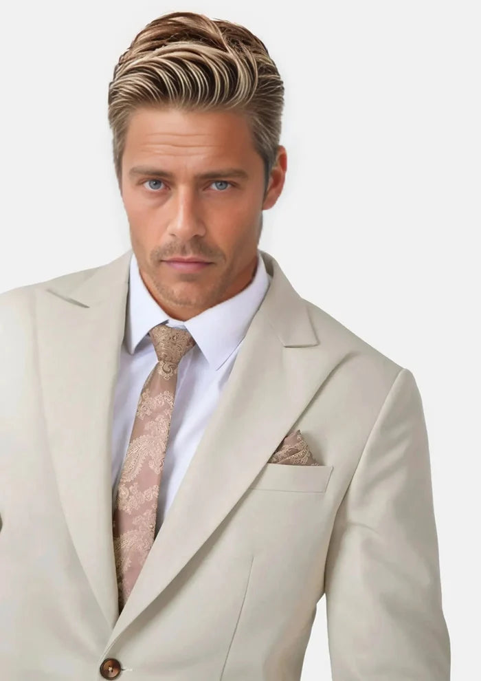 Hudson Ivory Cotton Suit - SARTORO