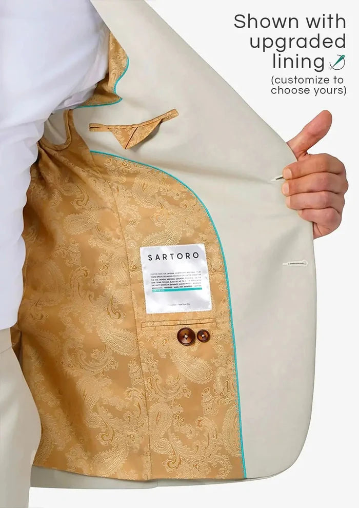 Hudson Ivory Cotton Suit - SARTORO