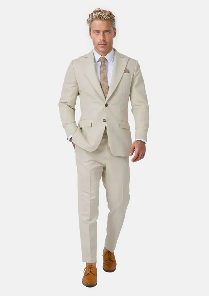 Hudson Ivory Cotton Suit - SARTORO