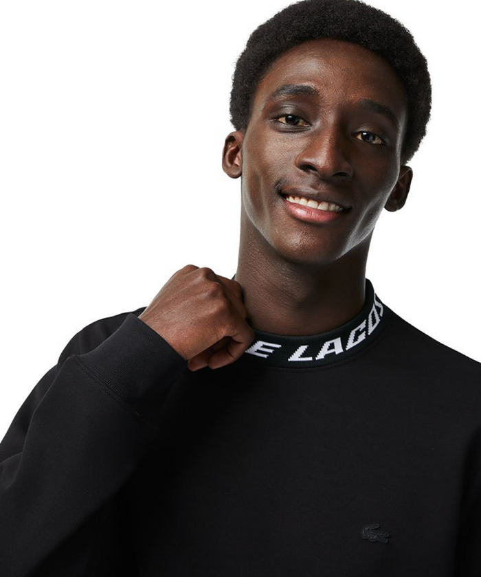 Lacoste Active Double Face Logo Neck Sweater (Black)