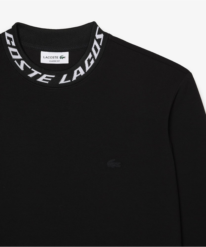 Lacoste Active Double Face Logo Neck Sweater (Black)