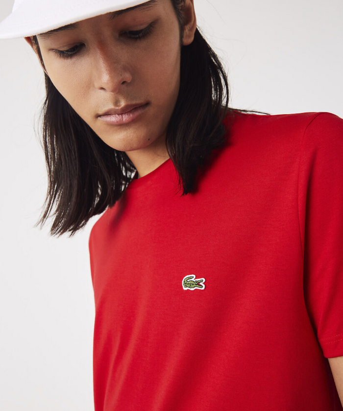 Lacoste Basic Crew Neck Pima Tee (Red)