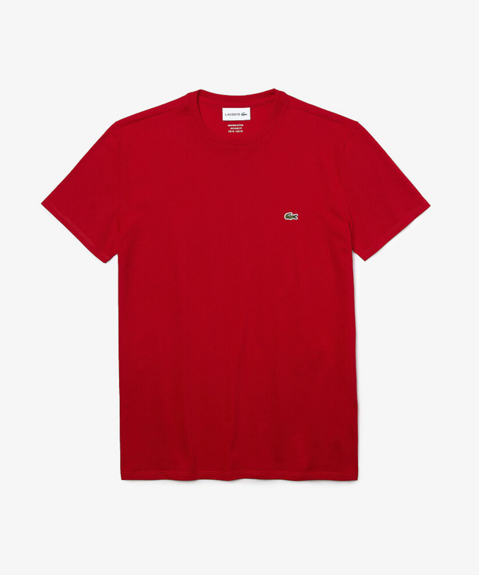 Lacoste Basic Crew Neck Pima Tee (Red)