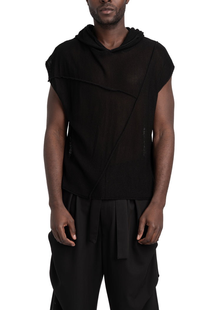 La Haine Inside Us | SS26 - Lightweight knit hooded tee, M1264 Black