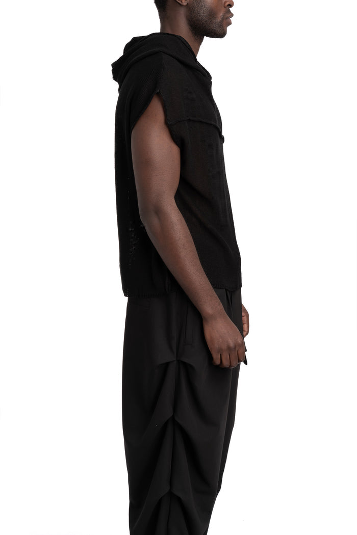 La Haine Inside Us | SS26 - Lightweight knit hooded tee, M1264 Black