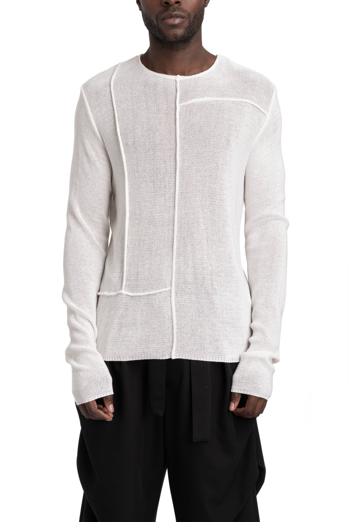 La Haine Inside Us | SS26 - Lightweight knit sweater, White M1266