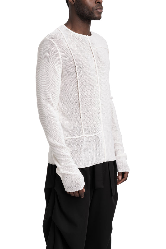 La Haine Inside Us | SS26 - Lightweight knit sweater, White M1266