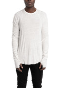 Thom Krom | SS26 - Linen long sleeve tee, White MTS932