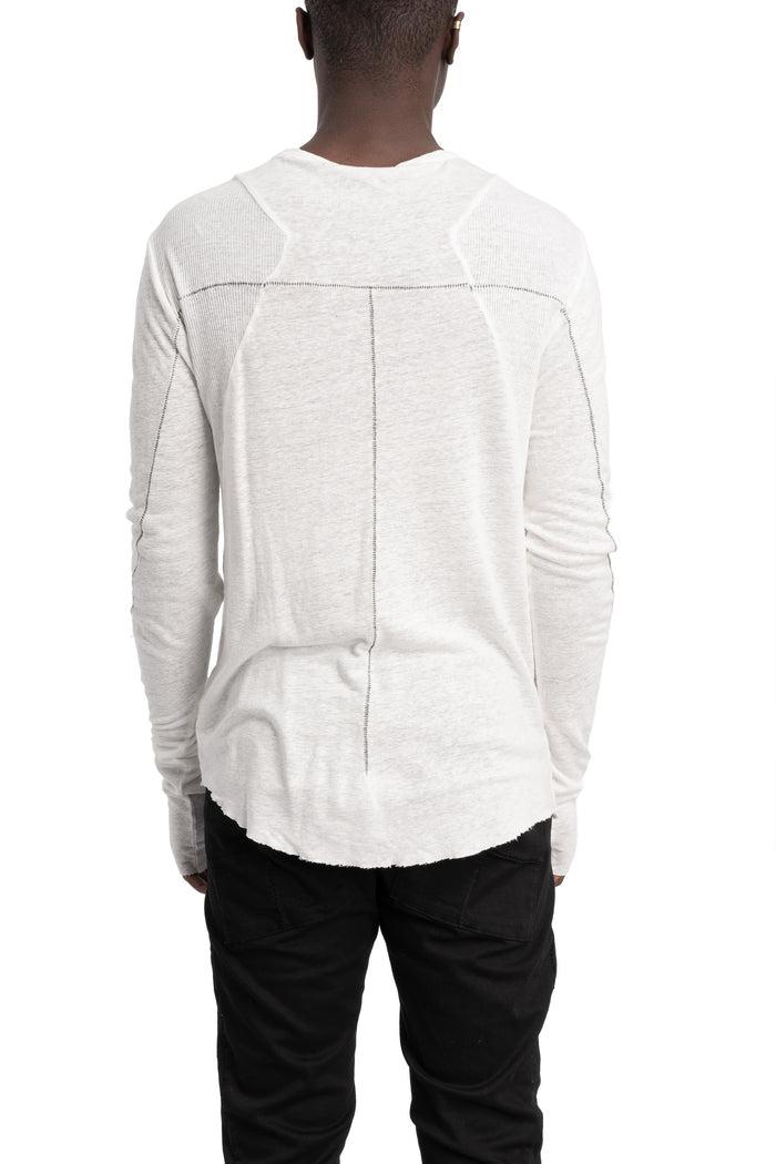 Thom Krom | SS26 - Linen long sleeve tee, White MTS932