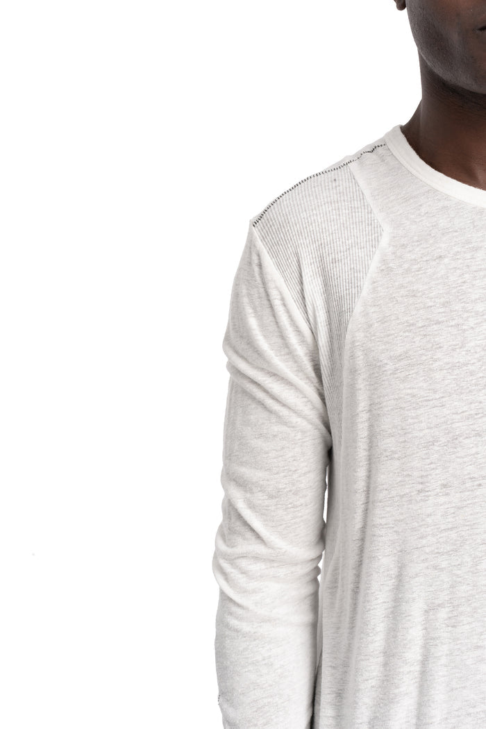 Thom Krom | SS26 - Linen long sleeve tee, White MTS932