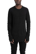 Thom Krom | SS26 - Linen long sleeve tee, Black MTS932
