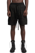 Thom Krom | SS26 - Linen shorts, MST524 Black