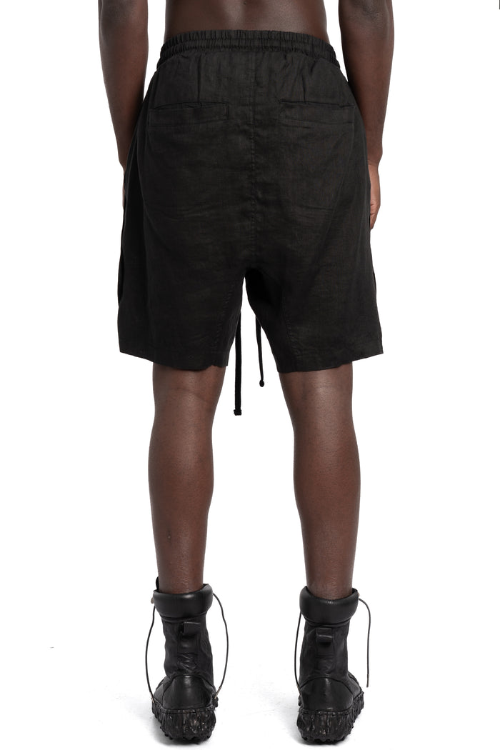 Thom Krom | SS26 - Linen shorts, MST524 Black
