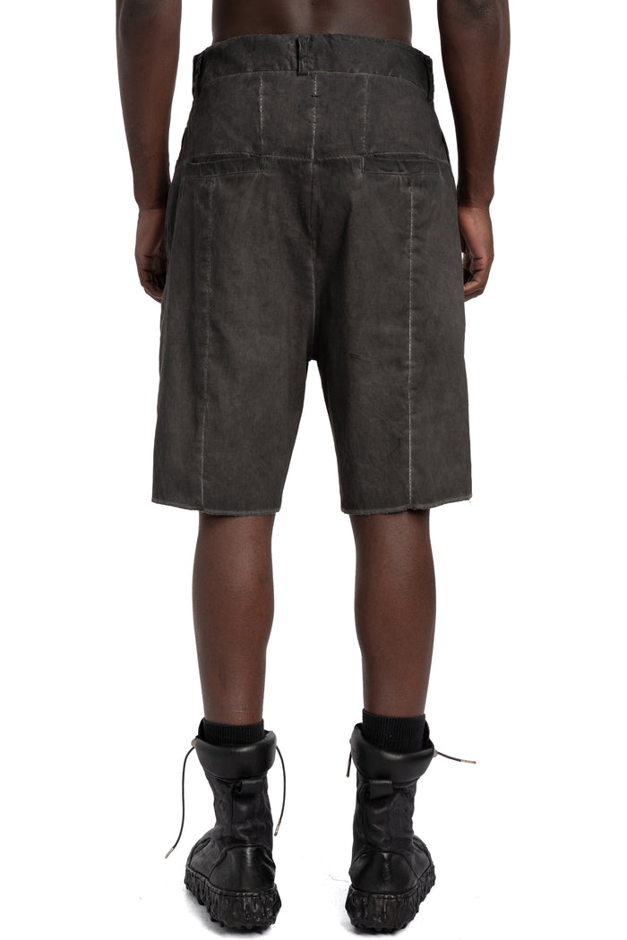 MD75 | SS26 - Linen stretch shorts, Antra resin MD13286L