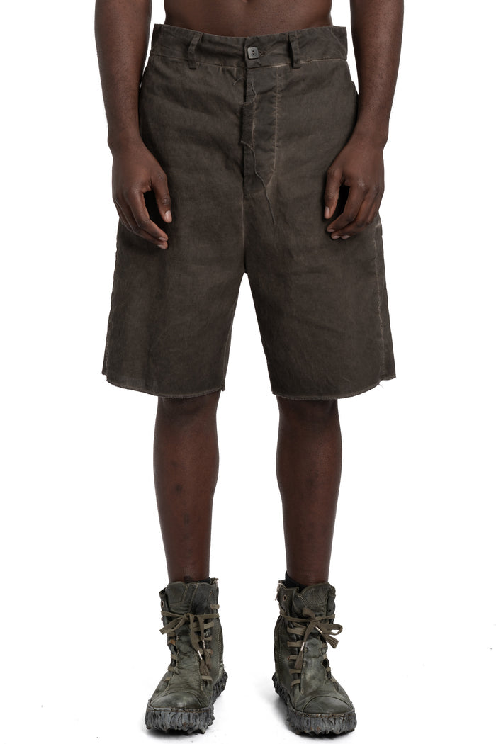 MD75 | SS26 - Linen stretch shorts, Military resin MD13286L