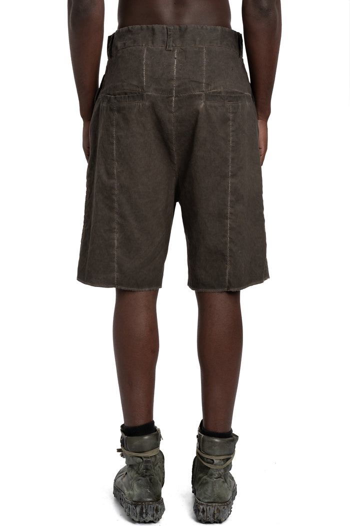 MD75 | SS26 - Linen stretch shorts, Military resin MD13286L