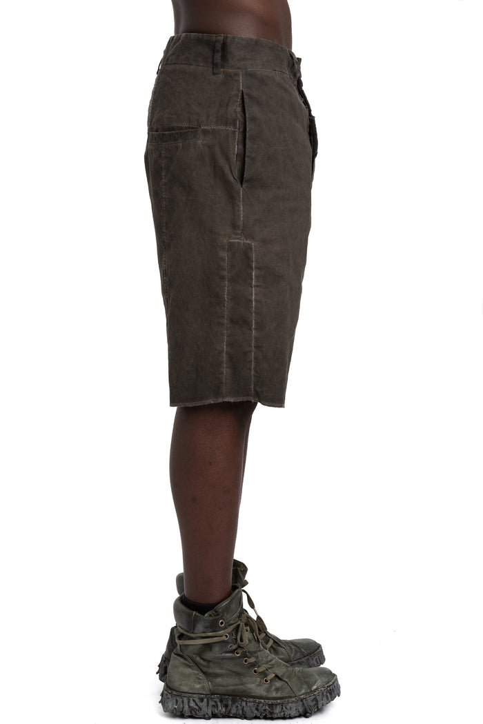 MD75 | SS26 - Linen stretch shorts, Military resin MD13286L