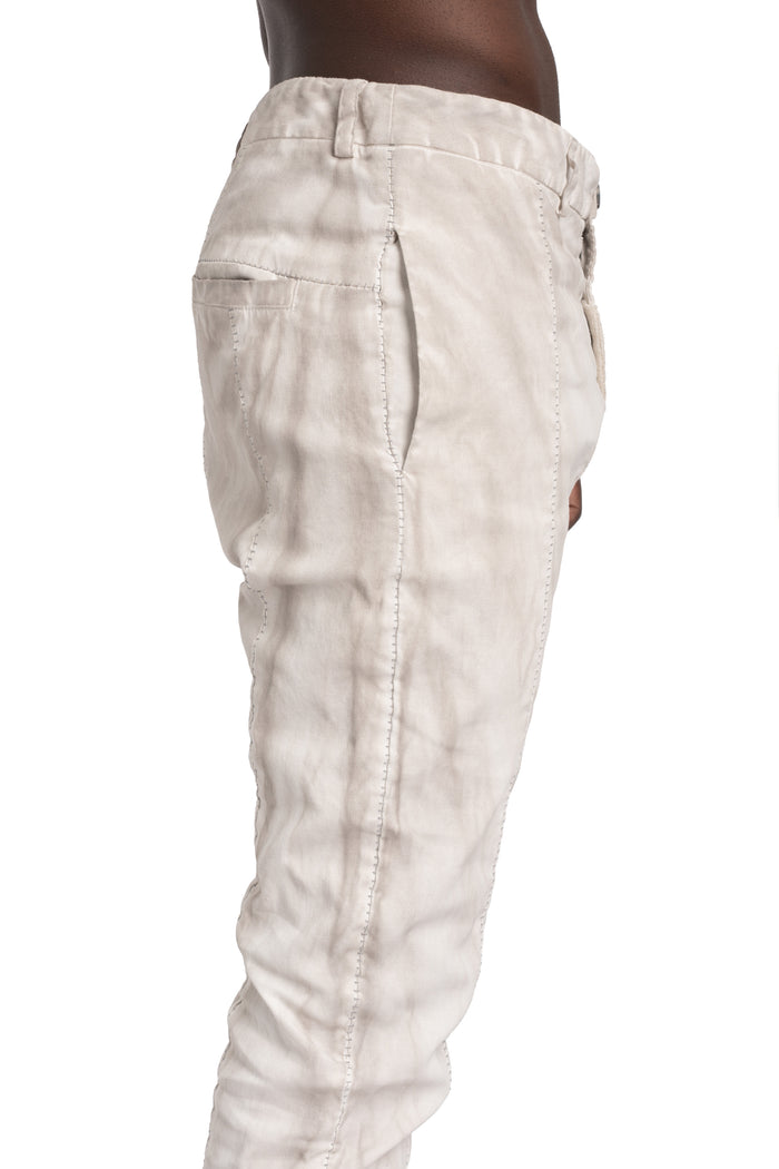 MD75 | SS26 - Linen stretch trousers, Off-white MD13276L