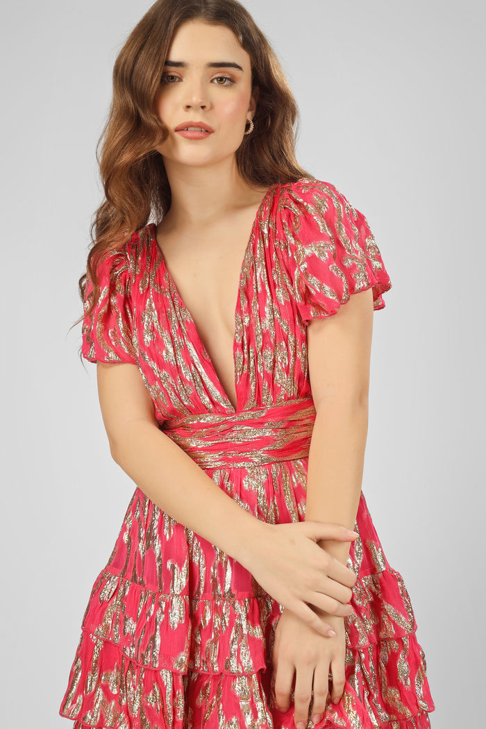 bright pink mini dress