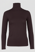 Majestic Filatures Soft Touch Long-Sleeve Turtleneck Chocolate Mousse