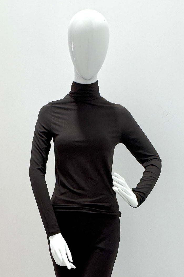 Majestic Filatures Soft Touch Long-Sleeve Turtleneck Chocolate Mousse