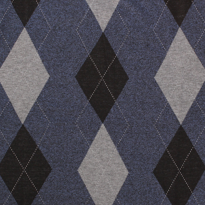 Men's Argyle Ballantrae Jumper Crew Neck Blue Melange