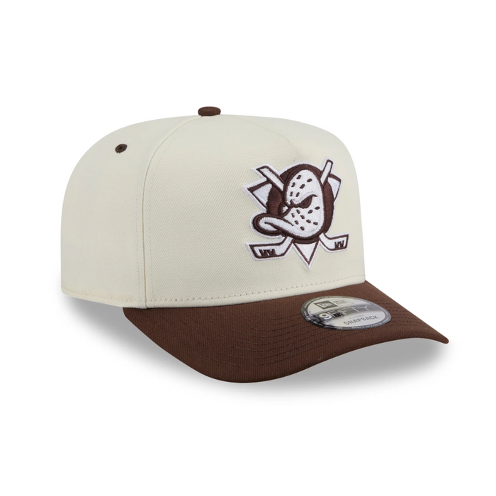 New Era Anaheim Ducks 9Fifty A-Frame SnapBack Cap (White/Chocolate)