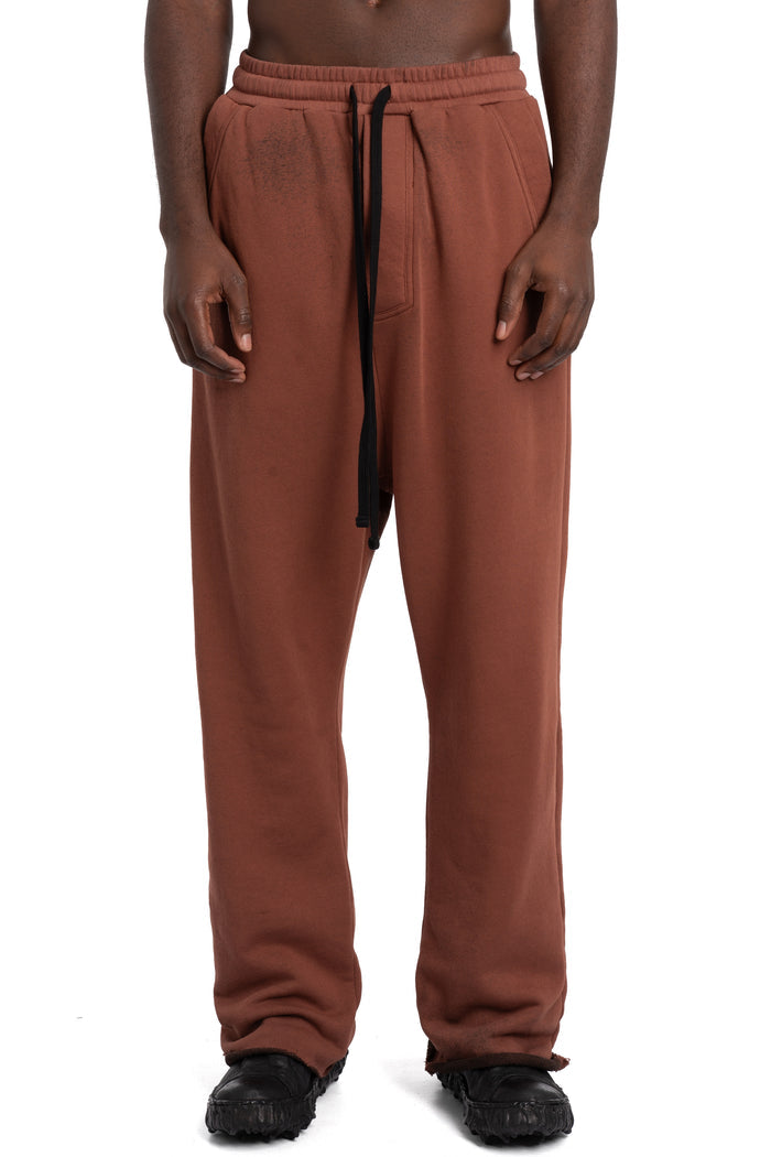 Thom Krom | SS26 - Drop crotch cotton sweatpants, Spray red MST518